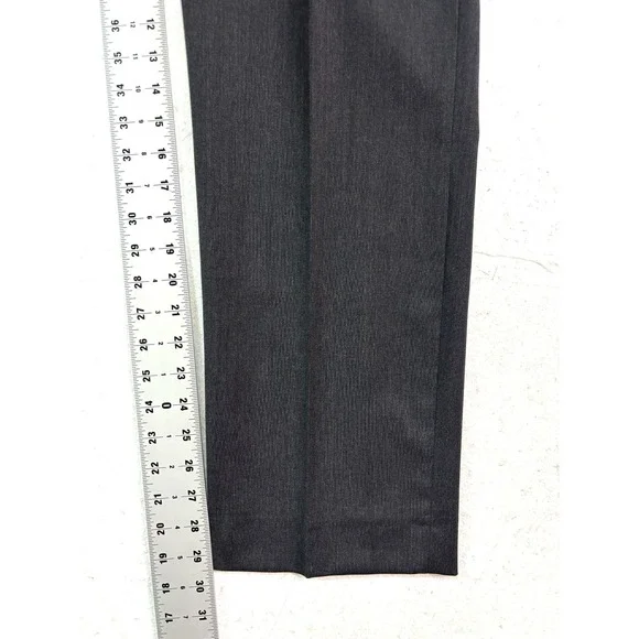 Banana Republic 42R 35x30 2pc Pant Suit Charcoal 100% Wool Modern Slim Fit Mens
